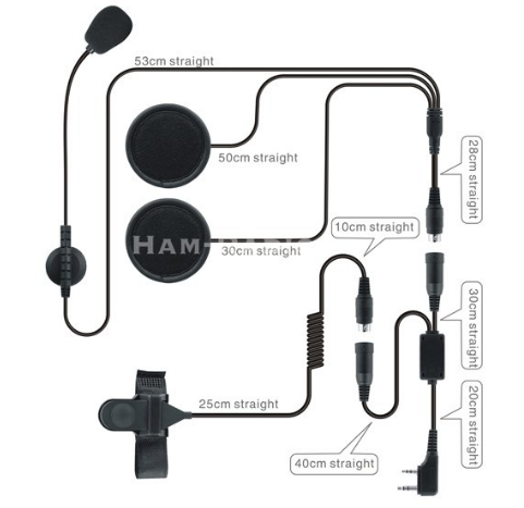 Auriculares de casco para radios Baofeng